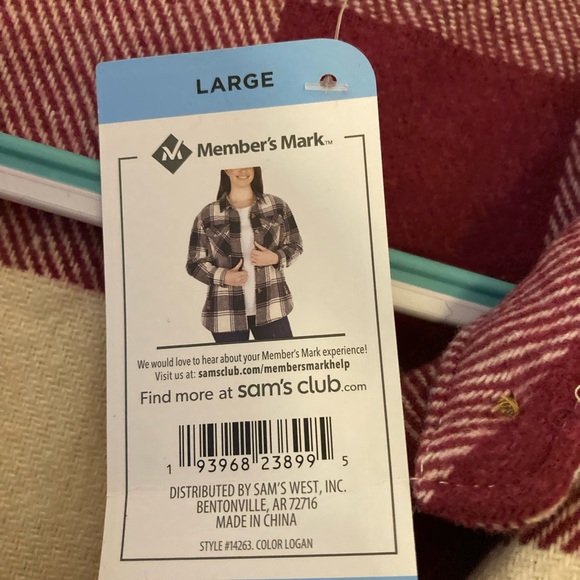 BNWT Plaid Jacket Size Large - Picture 2 of 2